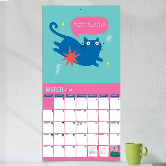 2027 Cat vs Adulting Wall Calendar